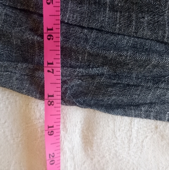 Max Studio Preppy Classic A-line Pleated V Neck Chambray Tie Belt Shirtdress - Picture 7 of 7